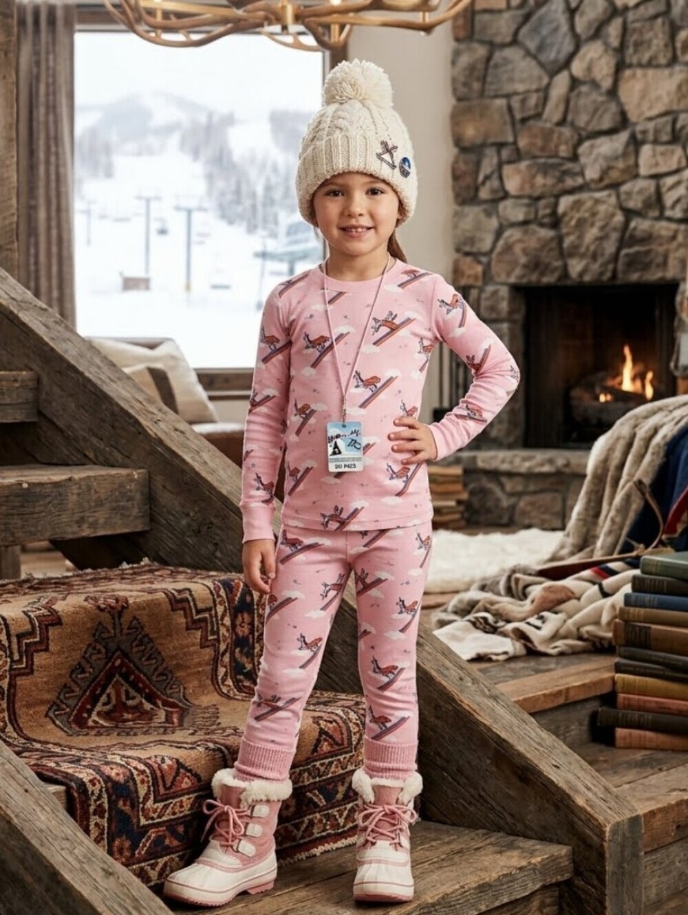 NWOT Hanna Andersson Pink Unicorn Rainbow Pajama Set Size 6-7